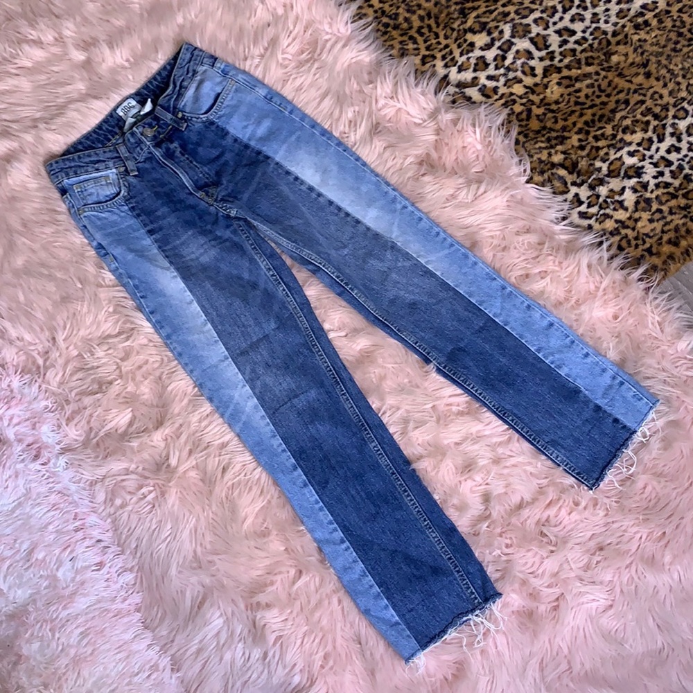 BDG double wash / stitched mom jeans